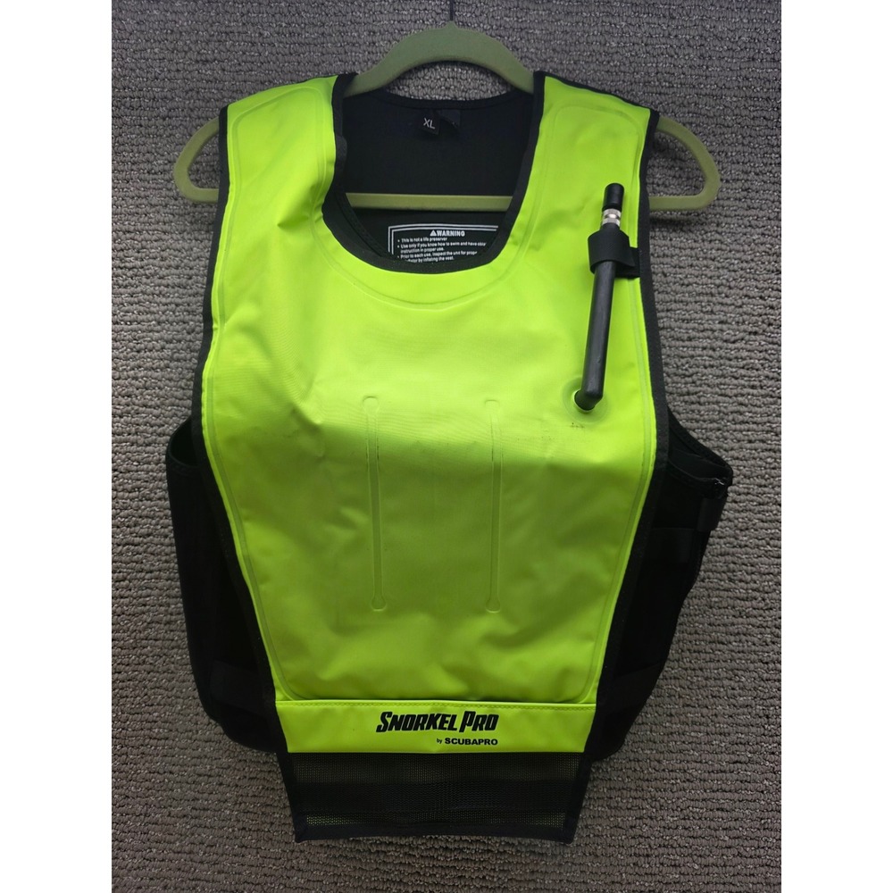 Scubapro Snorkel Pro Cruiser Inflatable Snorkeling Vest Neon Yellow Black XL